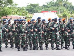 Lanud RHF Tanjungpinang Gelar Pasukan Pengamanan Jelang Kunker Jokowi