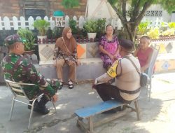 Serda Dede Sugianto Bersama Bhabinkamtibmas Beri Himbauan Larangan Bakar Sampah Sembarang