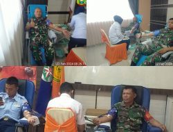 Aksi Kemanusiaan: Anggota Koramil 01 Kota Ikuti Donor Darah dalam Rangka HUT Basarnas ke-52