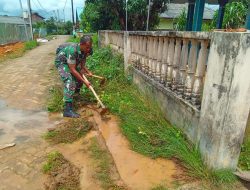 Bersama Warga Binaan, Babinsa TAS Adakan Gotong Royong