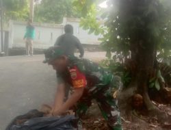 Pentingnya Kebersamaan,Babinsa Tanjungpinang Timur Lakukan Gotong Royong