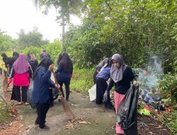 Bersama Warga Binaan Serda Hardiansyah Lakukan Gotong Royong