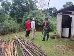 Personil Koramil 02 Bintim Lakukan Gotong Royong