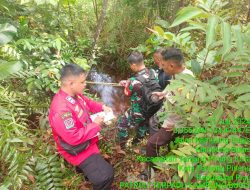 Babinsa Kampung Bugis Patroli Karhutla