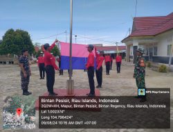 Babinsa Desa Mapur Koramil 02 Bintim Berikan Latihan PBB