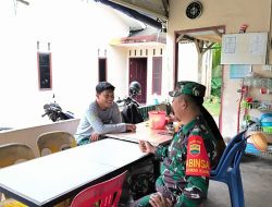 Babinsa Gunung Kijang Koramil 02 Bintim Himbau Kondisi Cuaca