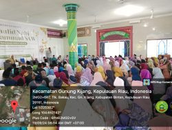 Babinsa Teluk Bakau Hadiri Peringatan Maulid Nabi Muhammad SAW