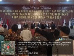 Babinsa Km IX Monitoring Penetapan Nomor Urut Paslon Walikota Tanjungpinang