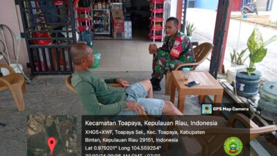 Babinsa Desa Toapaya Koramil 02 Bintim Komsos Dengan Tokoh Masyarakat